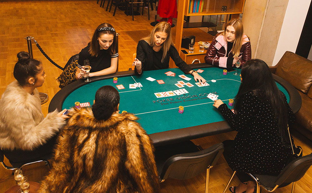 Professional casino dealers and equipment hired for an event