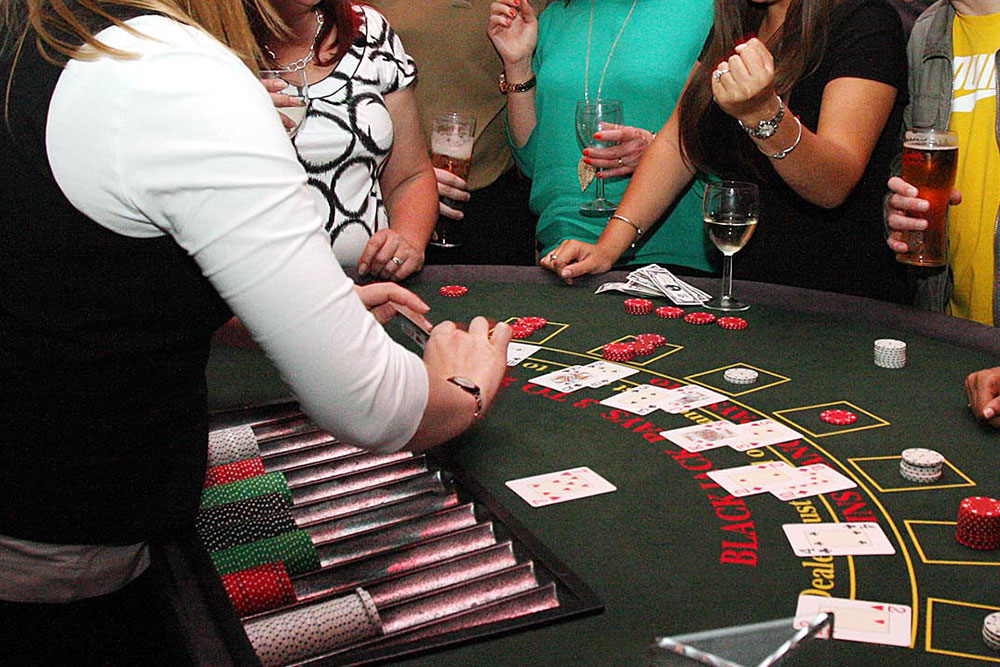 Casino tables raising funds at a charity night