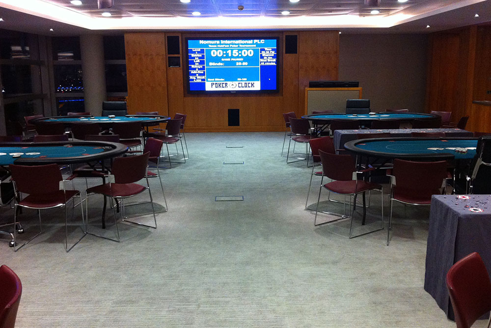 Corporate fun casino hire at a company event
