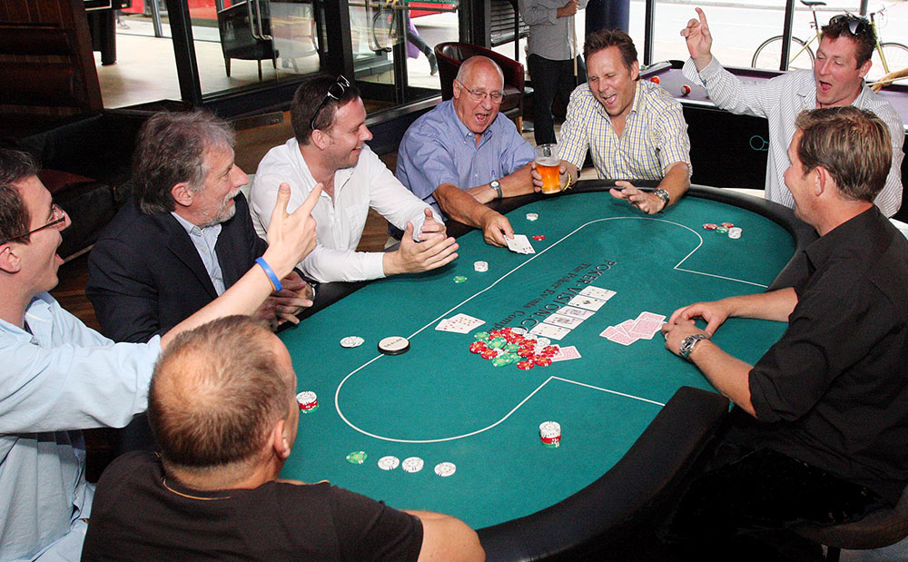 Home poker night table hire with a professional dealer